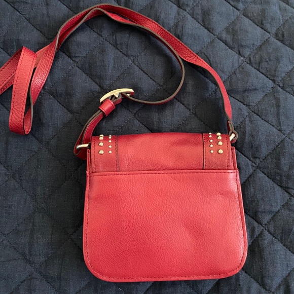 Brighton Red Crossbody Bag with Silver Accents - Picture 6 of 11